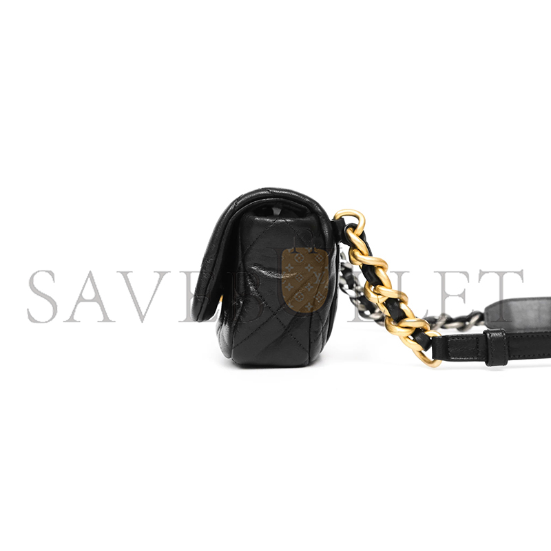 Ch**el 19 waist bag goatskin mixed hardware as1163 (20*11*5.5cm)